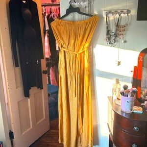 Mustard yellow summer romper